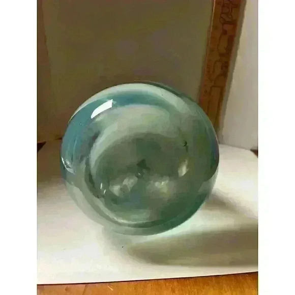 Vintage‎ hand blown blue/white glass pitcher - Picture 3 of 4